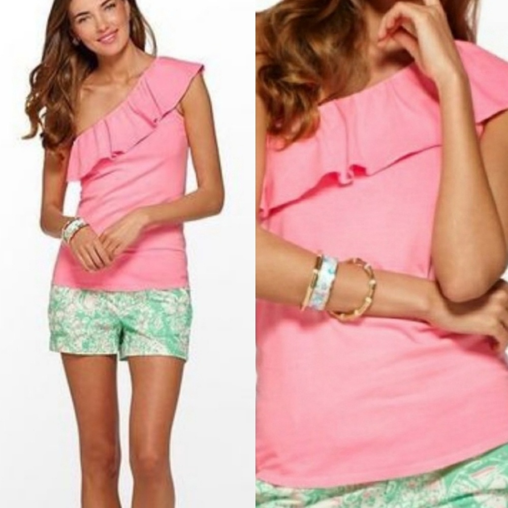 Lilly Pulitzer • Pink Morley One Shoulder Top